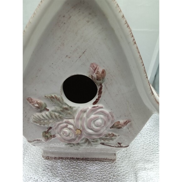 Midwestern Homes Birdhouse White‎ Pink Green - Picture 5 of 7